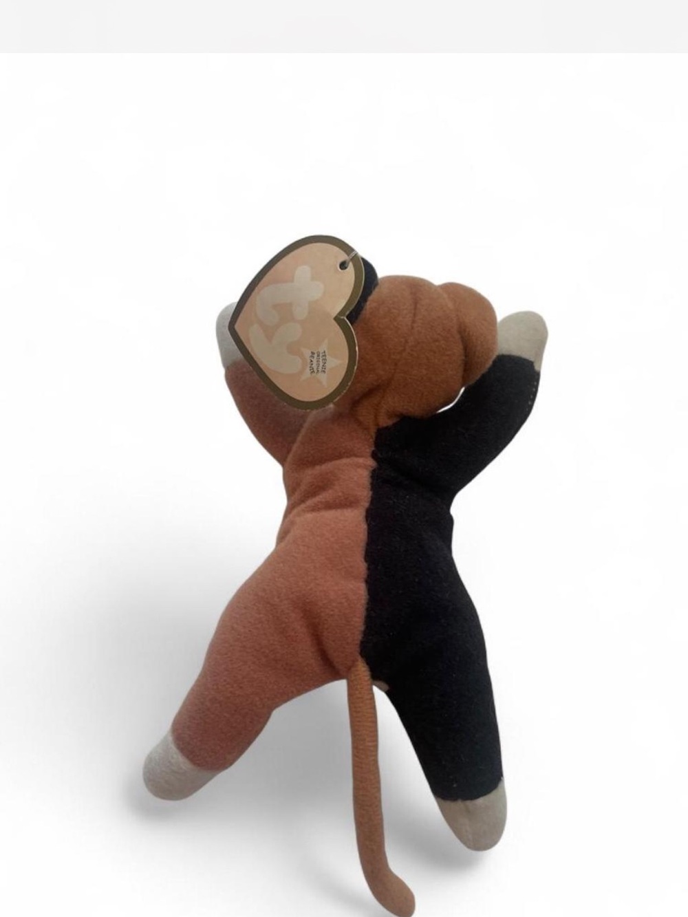 Ty Teenie Beanie Babies Chip the Cat - Brown, Black & White Plush